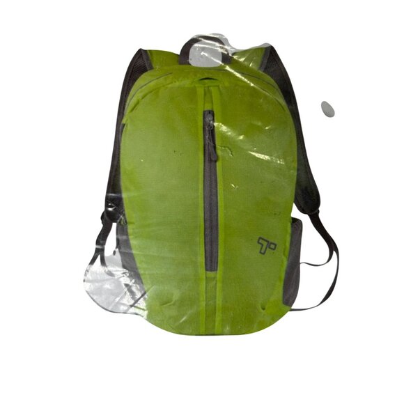 Travelon Packable Backpack 13"x19"x5.5" Foldable Water-Resistant Lime Green Gray - Picture 1 of 4